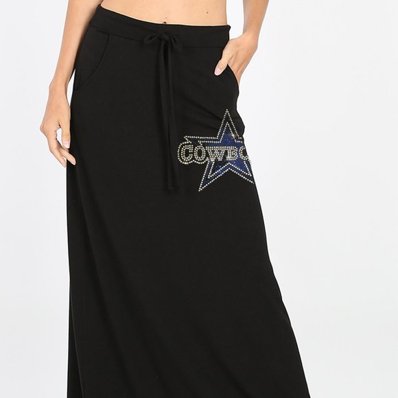 Dresses & Skirts - Dallas cowboys rhinestone long maxi skirt